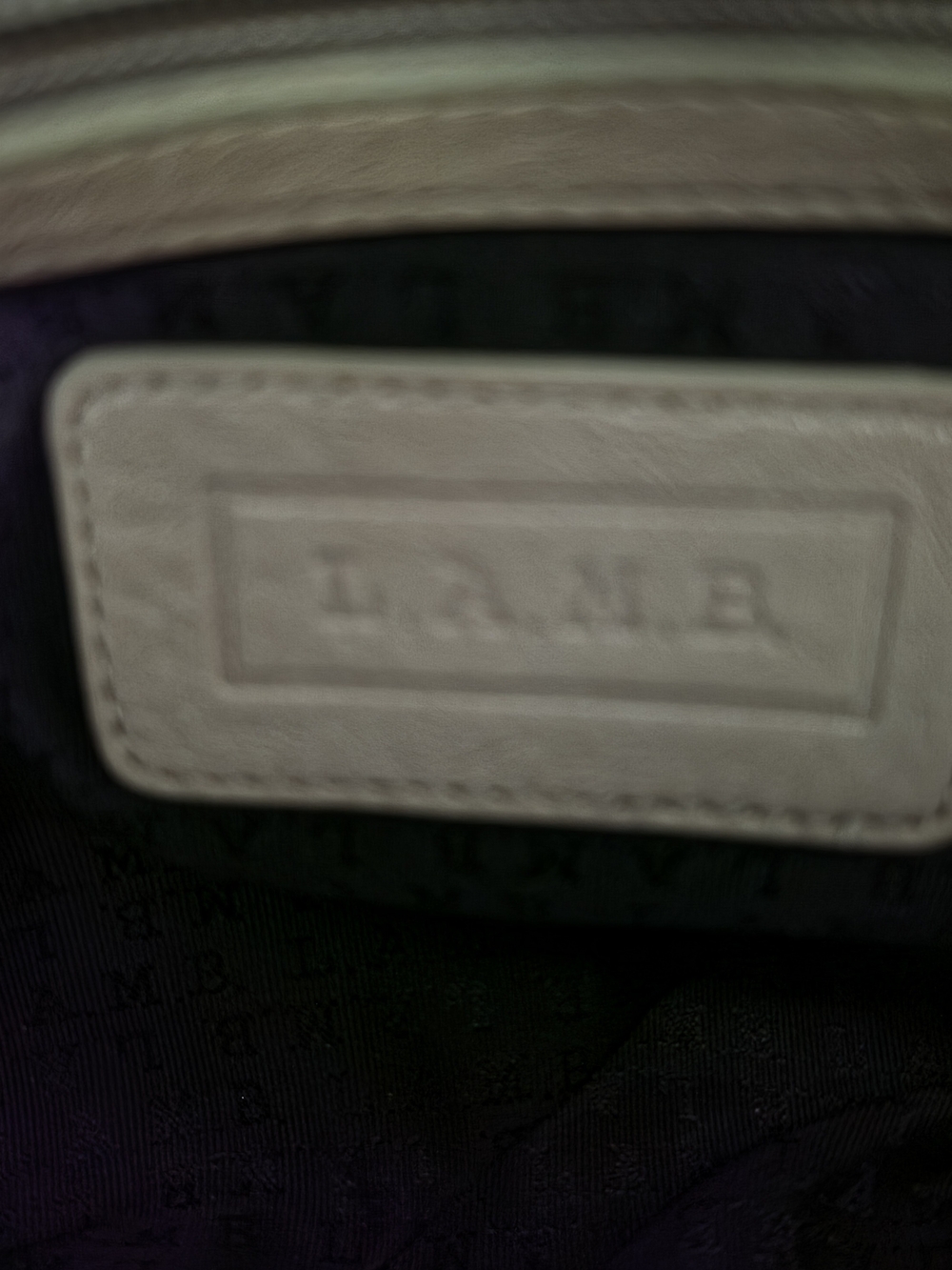 L.A.M.B. Women's Leather Shoulder Bag Ghost - Picture 7 of 10